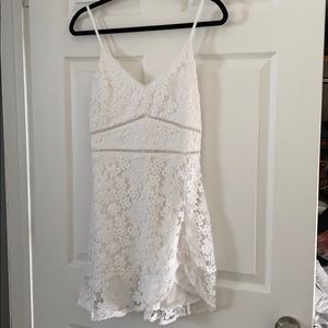 White Lace Mini Dress